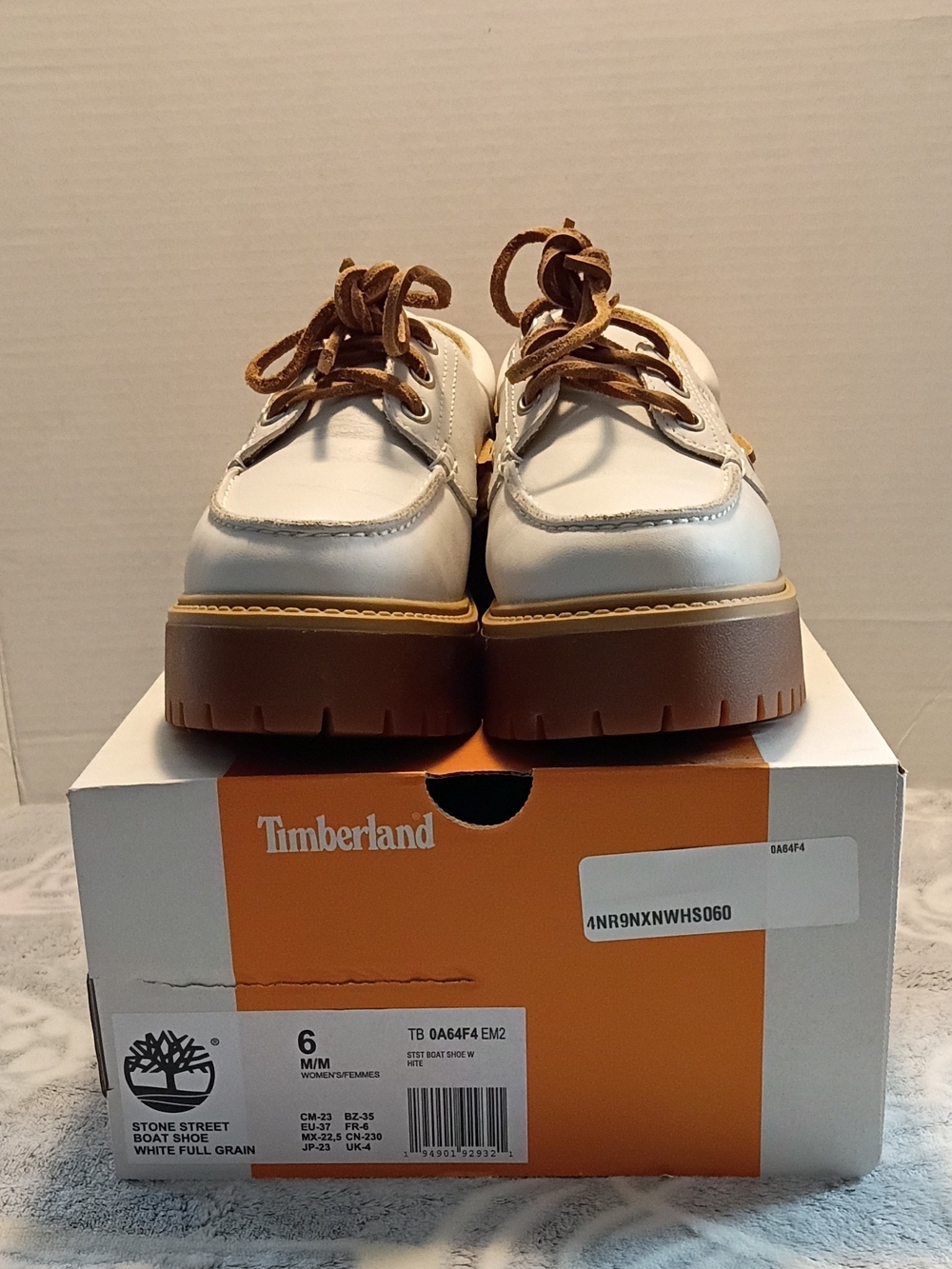 Timberland White & Brown Chunky Boat Shoes